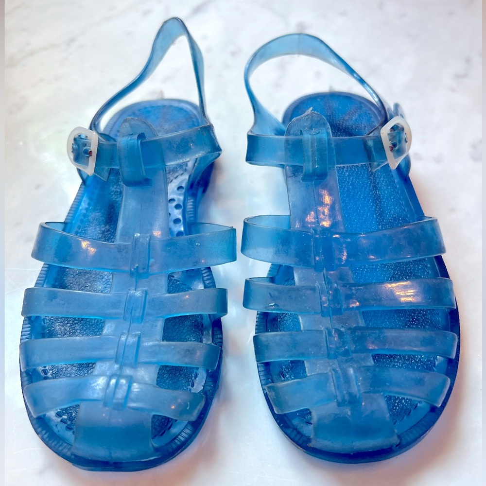 Kids fisherman jelly sandals clear blue size 26 (US 9)